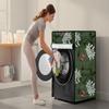 Stylista Waterproof Front Load Washing Machine Cover Compatible for LG 5.5 kg, 6 kg & 6.5 kg Petals Pattern Green view 3