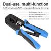 CARE CASE Modular Plug Crimper Dual-Modular 2-in-1 Crimping Tool LAN Cutter with Cable Cutter Network Cable Tool (RJ45 // RJ11) view 2