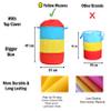 Yellow Weaves Cotton Canvas Laundry Basket for dirty clothes - MultiColor view 4