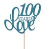Festiko Glitter Blue 100 Years of Love Cake Topper for Birthday/Anniversary view 1
