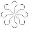 Immech - 1.25 Inch Nickel Finish Steel Cup Hook Holder, Open Sheep Eye Ring Hook, DIY Self-Tapping Screw, Ceiling Hooks, Pack of 100 Pcs view 1