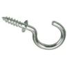 Immech - 1.25 Inch Nickel Finish Steel Cup Hook Holder, Open Sheep Eye Ring Hook, DIY Self-Tapping Screw, Ceiling Hooks, Pack of 100 Pcs view 2