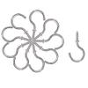 Immech - 1.25 Inch Nickel Finish Steel Cup Hook Holder, Open Sheep Eye Ring Hook, DIY Self-Tapping Screw, Ceiling Hooks, Pack of 100 Pcs view 3