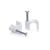 Immech - 12mm Diameter wire Fastener Circle Cable Clip With Metal Nail For Cable Management Pack Of 100 Pcs view 1