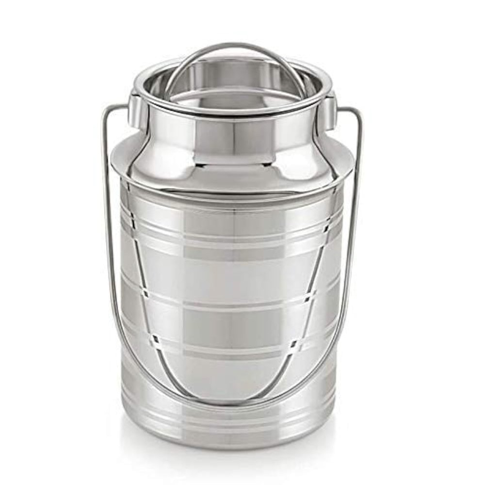 Super HK - 1.5 L Steel Milk Container with LID (Silver)