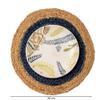 JASMEY HOMES Set of 2 Dining Table Mat 30cm Round Mat - Blue (Solid) | Used as Centre Table dcor placemat/House Warming Gifts for New Home view 3
