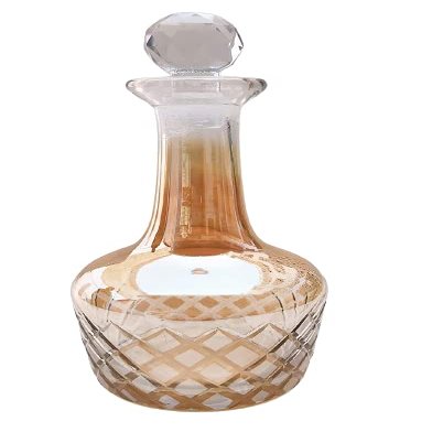 SHOBHANA ENTERPRISES Crystal Clear Glass Antique Wine Decanter for Liquor - Size 9x9x21(cm), 250ml