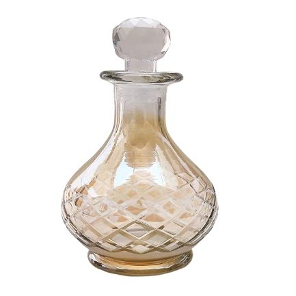 SHOBHANA ENTERPRISES Crystal Clear Glass Antique Wine Decanter for Liquor - Size 9x9x19(cm), 250ml