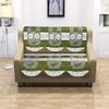 Castiqa Cotton Fabric Abstract Design Sofa Covers Set for Living Room (Green, 3 Seater) view 1