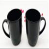 Pride Store Ceramic Glossy Plain Black Color Mug for Milk Shake Coffee Tea Beverage Mug 2 Piece Ceramic Mug 325 Ml view 2