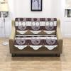 Castiqa Cotton Fabric Floral, Abstract Design 3 seater Sofa Covers Set for Living Room (Brown, W x H: 69 x 178 cm) view 1