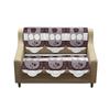 Castiqa Cotton Fabric Floral, Abstract Design 3 seater Sofa Covers Set for Living Room (Brown, W x H: 69 x 178 cm) view 2