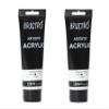 Brustro Artists Acrylic 120ml Titanium White Twin Pack view 1