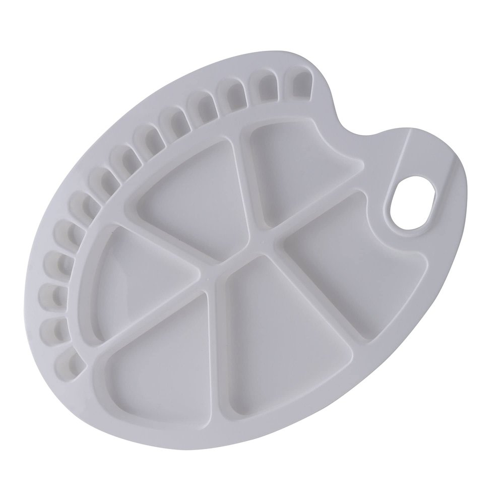Worison Plastic Oval Kidney Shaped 20 Well Painting Palette,30 x 19 cm