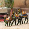 CRAFTICIA NCRCH6204 Paper Mache Decorative Handmade Dessert King Rajasthani Camel Showpiece Figurine (Multicolor, Medium)- Set of 3 view 3