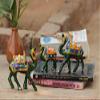 CRAFTICIA NCRCH6204 Paper Mache Decorative Handmade Dessert King Rajasthani Camel Showpiece Figurine (Multicolor, Medium)- Set of 3 view 4
