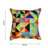 pepme Printed Jute Throw Pillow Cushion Covers; with Inside Foam, Hidden Zipper with Superior Back Cover (Abstract Print 16 x 16 inches,Set of 5) view 2