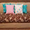 pepme Printed Jute Throw Pillow Cushion Covers, with Inside Foam, Hidden Zipper with Superior Back Cover (Arrow Print, Multicolor, 16 x 16 inches) view 2