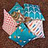 pepme Printed Jute Throw Pillow Cushion Covers, with Inside Foam, Hidden Zipper with Superior Back Cover (Arrow Print, Multicolor, 16 x 16 inches) view 3