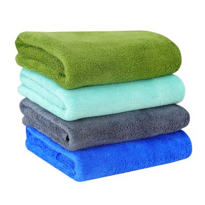 Yellow Weaves Super Soft Microfiber Hand Towels, Gym & Workout Towels 400 GSM, Multicolour 7, Set of 4