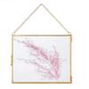 Art India Collections Home Decor Glass Hanging Picture Frame for Wall Decoration with 2 Sides Glass - 7 x 7 inch (Golden), Diwali Gifting Photo Frame 7x7 inches view 1