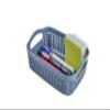 Nayasa Rope Tray Basket for Stationary Paper File Storage for Office 4pc Set | Multicolor (Mini) Rectangular | 20L x 13.5W x 7H cm view 2