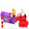The Click India Artificial Teddy and Flowers and Rose (Golden) view 1