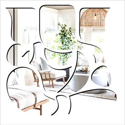 KC Dcor Beautiful Acrylic Ganesh ji Silver Mirror Self Adhesive Wall Sticker for Home Dcor (Mirror Silver Colour)