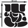 KC Dcor Beautiful Acrylic Ganesh ji Silver Mirror Self Adhesive Wall Sticker for Home Dcor (Mirror Silver Colour) view 3