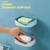 Valashiv Polyvinyl Chloride Plastic Soap Box Holder for Bathroom Self Adhesive with Stickers (13 x 10 x 3.5 cm, Random Colour, 5) view 2