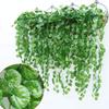 VIMIFORYOU Artificial Ivy Garlands Round Leafs Creepers (6 Strings) Silk Greenery Hanging Vines Garlands Creeper Leaves for Decoration (6 Strings, 6 Foot Each, 30 Leaves in Each Creeper). view 1