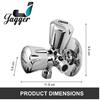 JAGGER JTO2217 Full Brass 2 In 1 Or Two Way Angle Valve For Bthroom/Toilet For Faucet Or Cistern Connection With Teflon Tape And Wall Flange (SLEEK) view 2