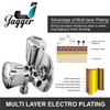 JAGGER JTO2217 Full Brass 2 In 1 Or Two Way Angle Valve For Bthroom/Toilet For Faucet Or Cistern Connection With Teflon Tape And Wall Flange (SLEEK) view 3