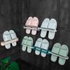 FERRON Wall Mounted Collapsible Shoe Organizer Bathroom Slippers And Shoes Hanger Folding Self Adhesive Storage Towel Racks (Multicolor) - 1 Pcs view 1