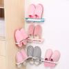 FERRON Wall Mounted Collapsible Shoe Organizer Bathroom Slippers And Shoes Hanger Folding Self Adhesive Storage Towel Racks (Multicolor) - 1 Pcs view 4