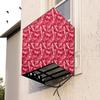 The Furnishing Tree Window AC Cover for 1 Ton Capacity PVC Waterproof and Dustproof Frieze Pattern Red view 1