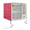 The Furnishing Tree Window AC Cover for 1 Ton Capacity PVC Waterproof and Dustproof Frieze Pattern Red view 4