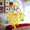 DREAM CATCHER ART BUG Wall Hanging with LED Lights - Black and Yellow Combination - for Positive Energy and Protection - Size 15cm x 55cm view 2