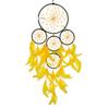 DREAM CATCHER ART BUG Wall Hanging with LED Lights - Black and Yellow Combination - for Positive Energy and Protection - Size 15cm x 55cm view 3