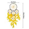 DREAM CATCHER ART BUG Wall Hanging with LED Lights - Black and Yellow Combination - for Positive Energy and Protection - Size 15cm x 55cm view 4