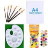 FIRST CLICK Art 12 Wells 301 Palette + Pidilite Rangeela Student Water Color 18 Shades + Set of Flat Brushes + A4 Drawing Ivory Paper 210 GSM 25 Sheets view 1