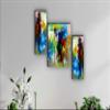 SAF paintings Set of 3 Couple Modren Art UV Textured Paintings for living room with frame 12 Inch X 18 Inch SAF-JMS9731 view 2