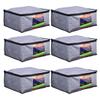 Presents Non Woven Saree Cover Storage Bags for Clothes Combo Offer Saree Organizer for Wardrobe/Organizers for Clothes/Organizers for Wardrobe Grey (Set of 6) view 1
