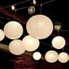 Rangwell Hanging Lantern Rice Paper Ball Lamp Shade 12inch White, Pack of 5 view 4