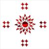 KC Dcor Decorative Sun Design Dcor Home Beautiful with Star Red Acrylic Mirror Wall Sticker (Mirror Red Colour Self Adhesive) view 1
