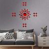 KC Dcor Decorative Sun Design Dcor Home Beautiful with Star Red Acrylic Mirror Wall Sticker (Mirror Red Colour Self Adhesive) view 2