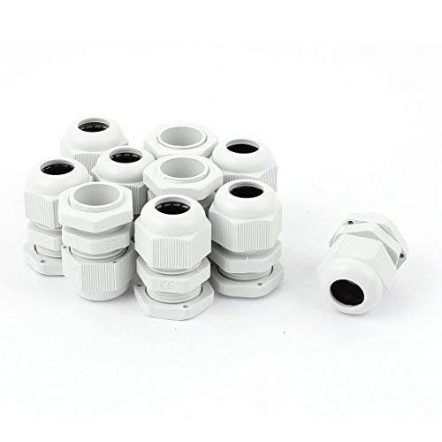 Rpi shop - PG 16 Cable Gland, Plastic Nylon Adjustable Wire Gland Pack of 50 Pcs