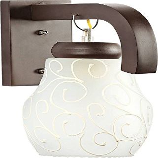 ONECYA Royal Fancy E27 7-Watts Round Wall Lamp/Wall Light Decorative for Home Decoration Surface Mounted Classic Sconce Antique Lamp Shade Unique (Glass)
