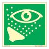 buysafetyposters.com - Emergency Wash Your Eye - Glow In Dark Eco Vinyl Sticker - (300 mm X 300 mm, Multicolor) view 1