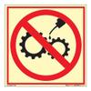 buysafetyposters.com - Do Not Oil The Machine While In Use - Premium Quality Glow In Dark Eco Vinyl Sticker - (300 mm X 300 mm, Multicolor) view 1